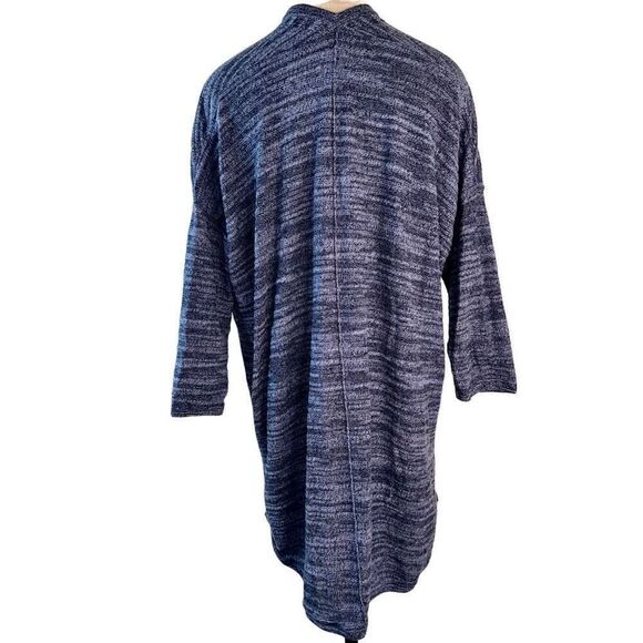 J. Jill PureJill Womens Linen Blend Sweater Cardigan Duster Length Blue Medium - Picture 2 of 10